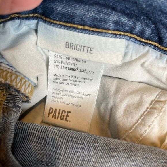 Paige Brigitte Pearl and Stud Embellished Ankle Cropped Jeans Size 32 Bling - Picture 15 of 15